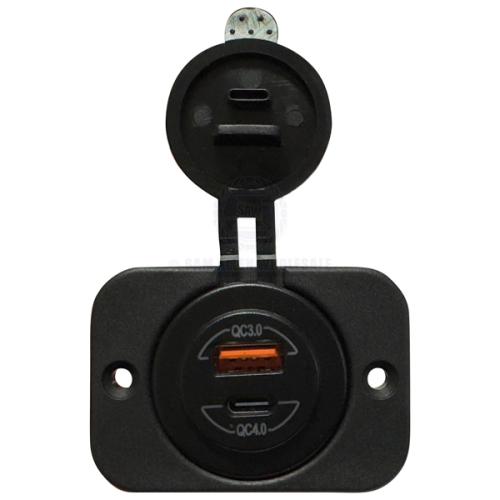 SAW RELAXN 530004-Marine Grade PD 60W USB 1A+1C Charger DUAL USB-A/USB-C CHARGER