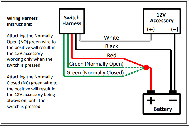 SAW 530731-Switch wiring harness to suit SAW 530722 5A Switch