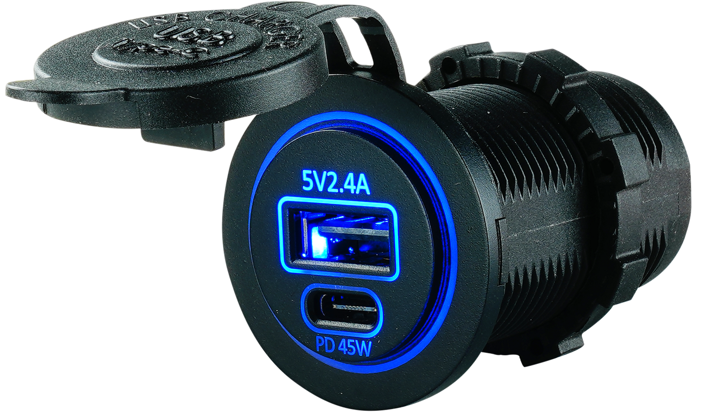 AS238-PD 45W Marine Boat USB 1A+1C Smart Charger