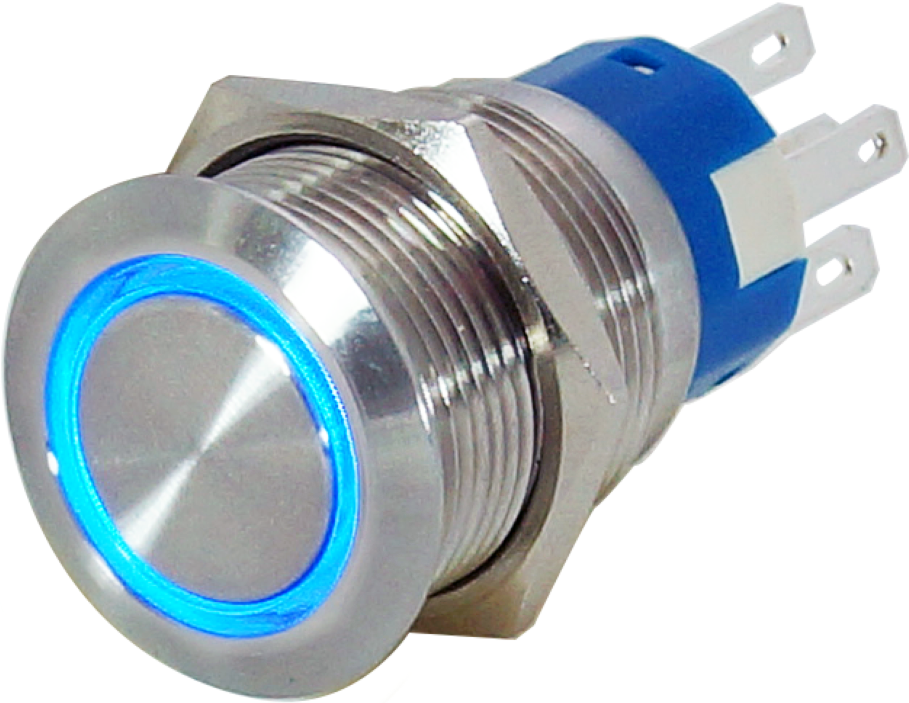 Marine Boat Stainless Steel Push-Button Switch With LED Ring