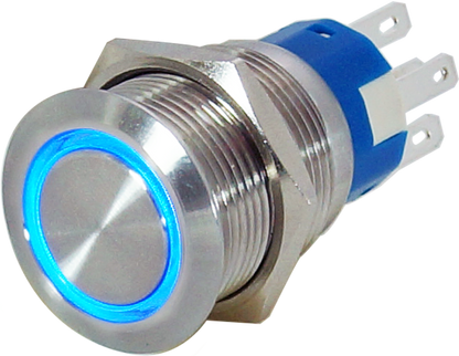 Marine Boat Stainless Steel Push-Button Switch With LED Ring