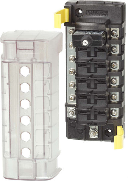 Blue Sea 5052 ST SLB Circuit Breaker Block - 6 Position with Negative Bus