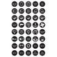 Relaxn 530729 Updated additional 40pcs assorted label stickers for the Relaxn Stainless Steel Backlit Push-Button Marine Switches