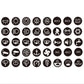 Relaxn 530726 Additional 40pcs assorted label stickers for the Relaxn Stainless Steel Backlit Push-Button Marine Switches