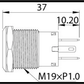 Relaxn Backlit 20A Large Current Stainless Steel Push-Button Switch