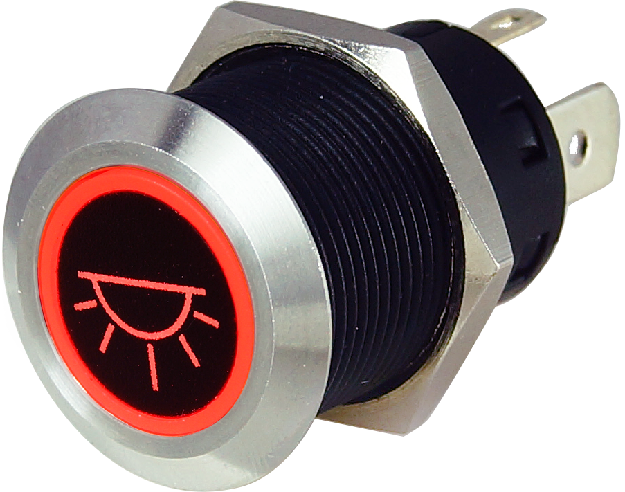 Marine Boat Stainless Steel Push-Button Switch With LED Ring